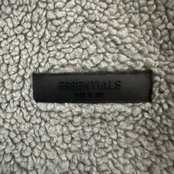 Essentials Fear of God Sherpa Polar Fleece Half zip hoodie Size Small - Picture 4 of 9